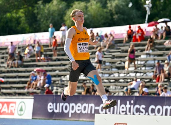 Alexander MANN (Germany, TSV Ochenbruck, Weitsprung) ITA, European Athletics U18 Championships, Athletics, 18.07.2026, Jan Papenfuss ITA, European Athletics U18 Championships, Athletics, 18.07.2026, *** Alexander MANN (Germany), TSV Ochenbruck, Long Jump (ITA), European Athletics U18 Championships, Athletics, July 18, 2026, Jan Papenfuss (ITA), European Athletics U18 Championships, Athletics, July 18, 2026, Copyright: xx