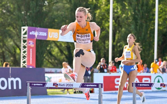 Lina OBERSCHACHTSIEK (Germany, SSF Bonn, 400m Huerden) ITA, European Atheltics U18 Championships, Athletics, 18.07.2026, ITA, European Atheltics U18 Championships, Athletics, 18.07.2026, *** Lina OBERSCHACHTSIEK, Germany, SSF Bonn, 400m Hurdles, ITA, European Athletics U18 Championships, Athletics, July 18, 2026, ITA, European Athletics U18 Championships, Athletics, July 18, 2026, Copyright: xEibnerxPressefoto JanxPapenfussx EP_JPS