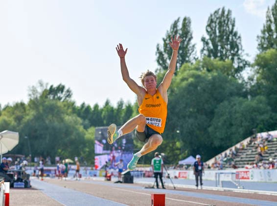 Phil JANITZ (Germany, Duesseldorf Athletics, Weitsprung) ITA, European Atheltics U18 Championships, Athletics, 18.07.2026, ITA, European Atheltics U18 Championships, Athletics, 18.07.2026, *** Phil JANITZ Germany, Düsseldorf Athletics, Long Jump ITA, European Athletics U18 Championships, Athletics, July 18, 2026, ITA, European Athletics U18 Championships, Athletics, July 18, 2026, Copyright: xx