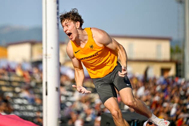 Jonathan HUMMEL (Germany, LG Leinfelden-Echterdingen, Stabhochsprung) ITA, European Atheltics U18 Championships, Athletics, 18.07.2026, ITA, European Atheltics U18 Championships, Athletics, 18.07.2026, *** Jonathan HUMMEL, Germany, LG Leinfelden Echterdingen, Pole Vault, ITA, European Athletics U18 Championships, Athletics, July 18, 2026, ITA, European Athletics U18 Championships, Athletics, July 18, 2026, Copyright: xx