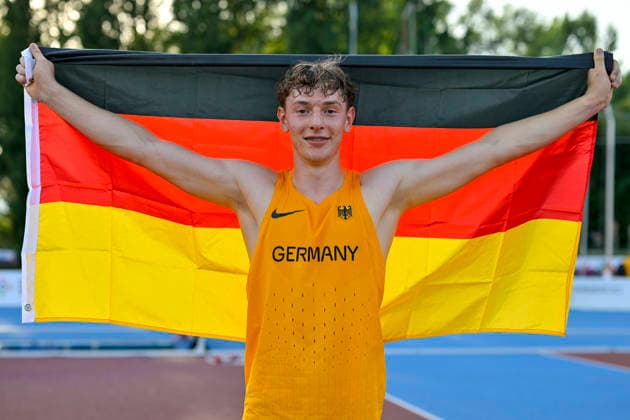 Jonathan HUMMEL (Germany, LG Leinfelden-Echterdingen, Stabhochsprung) ITA, European Atheltics U18 Championships, Athletics, 18.07.2026, ITA, European Atheltics U18 Championships, Athletics, 18.07.2026, *** Jonathan HUMMEL, Germany, LG Leinfelden Echterdingen, Pole Vault, ITA, European Athletics U18 Championships, Athletics, July 18, 2026, ITA, European Athletics U18 Championships, Athletics, July 18, 2026, Copyright: xx