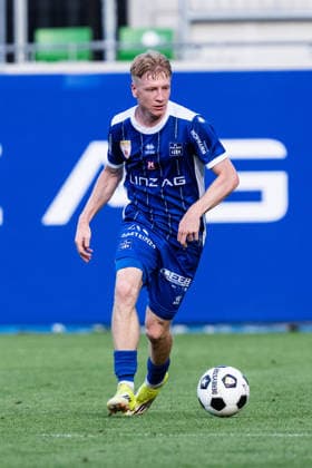 SOCCER - Linz vs Braunschweig, test match LINZ,AUSTRIA,18.JUL.26 - SOCCER - ADMIRAL 2. Liga, 2. DFL, 2. Deutsche Bundesliga, FC Blau Weiss Linz vs Eintracht Braunschweig, test match. Image shows Jakob Knollmueller (Linz).  GEPAxpictures xJulioxArellano