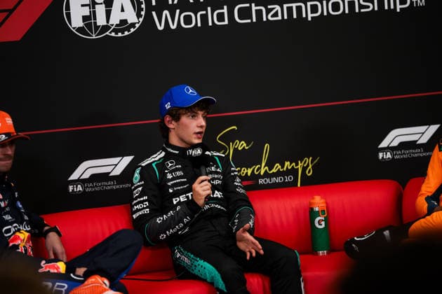 F1 - BELGIAN GRAND PRIX 2026 KIMI ANTONELLI Andrea (ita), Mercedes AMG F1 Team W16, portrait press conference, PK, Pressekonferenz during the Formula 1 Belgian Grand Prix 2026, 10th round of the 2026 Formula One World Championship, WM, Weltmeisterschaft from July 17 to 19, 2026 on the Circuit de Spa-Francorchamps, in Stavelot, Belgium -  Copyright: xEricxAlonsox