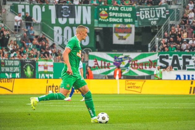 Fussball Österreich - 18.07.2026 - Internationales Testspiel - SK Rapid Wien vs. Hamburger SV (HSV) - Allianz Stadion - Weststadion (Wien Hütteldorf, Österreich): Nenad Cvetkovic (SK Rapid Wien) *** Soccer Austria July 18, 2026 International Friendly SK Rapid Vienna vs. Hamburger SV (HSV) Allianz Stadium (Weststadion), Vienna-Hütteldorf, Austria Nenad Cvetkovic SK Rapid Vienna Copyright: xLukasxBierederx