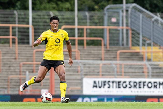 Testspiel: Rot-Weiß Oberhausen - Borussia Dortmund; 18.07.2026 Jobe Bellingham (Borussia Dortmund, 7) Testspiel: Rot-Weiß Oberhausen - Borussia Dortmund; Stadion Niederrhein, Oberhausen; 18.07.2026 *** Friendly Match: Rot-Weiß Oberhausen vs. Borussia Dortmund, July 18, 2026; Jobe Bellingham, Borussia Dortmund; 7th Friendly Match: Rot-Weiß Oberhausen vs. Borussia Dortmund, Niederrhein Stadium, Oberhausen, July 18, 2026 Copyright: xBEAUTIFULxSPORTS Buriakovx