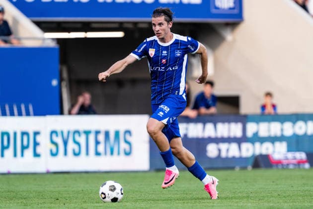 SOCCER - Linz vs Braunschweig, test match LINZ,AUSTRIA,18.JUL.26 - SOCCER - ADMIRAL 2. Liga, 2. DFL, 2. Deutsche Bundesliga, FC Blau Weiss Linz vs Eintracht Braunschweig, test match. Image shows Alem Pasic (Linz).  GEPAxpictures xJulioxArellano