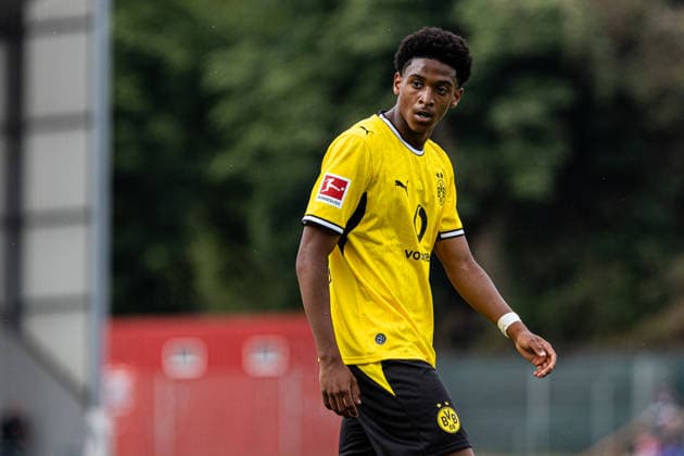 Testspiel: Rot-Weiß Oberhausen - Borussia Dortmund; 18.07.2026 Enzo Duarte (Borussia Dortmund, 44) Testspiel: Rot-Weiß Oberhausen - Borussia Dortmund; Stadion Niederrhein, Oberhausen; 18.07.2026 *** Friendly Match: Rot-Weiß Oberhausen vs. Borussia Dortmund, July 18, 2026; Enzo Duarte, Borussia Dortmund, 44; Friendly Match: Rot-Weiß Oberhausen vs. Borussia Dortmund, Niederrhein Stadium, Oberhausen, July 18, 2026 Copyright: xBEAUTIFULxSPORTS Buriakovx