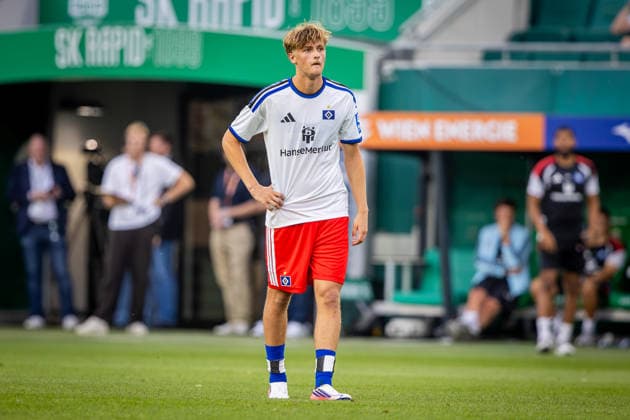 RAPID WIEN - HABMURGER SV Louis Lemke of HSV during the pre season friendly football match between SC Rapid Vienna and Hamburger SV at the Allianz Stadion. Vienna, Austria, July 18, 2026. Photo by Branislav Racko Copyright: xx 080A9657