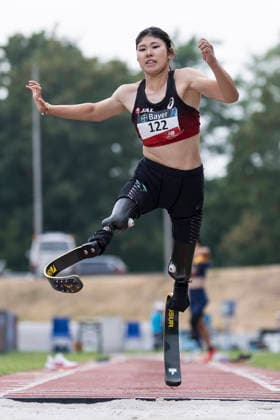 LEVERKUSEN, GERMANY - JULY 18, 2026 : Sophie Spack (SUI Schweiz) competing in the long jump during the Para Heimspiel 7.0 at Fritz Jacobi Sports Complex on July 18, 2026 in Leverkusen, Germany. Northrhine-Westphalia Germany Copyright: xAxelxKohringx