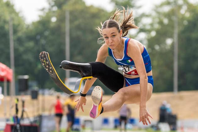 LEVERKUSEN, GERMANY - JULY 18, 2026 : Giuliana Chiara Filippi (ITA Italien) competing in the long jump during the Para Heimspiel 7.0 at Fritz Jacobi Sports Complex on July 18, 2026 in Leverkusen, Germany. Northrhine-Westphalia Germany Copyright: xAxelxKohringx