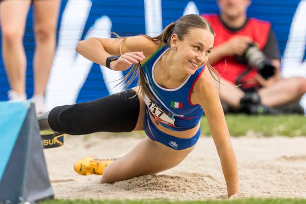 LEVERKUSEN, GERMANY - JULY 18, 2026 : Giuliana Chiara Filippi (ITA Italien) reacts in the long jump during the Para Heimspiel 7.0 at Fritz Jacobi Sports Complex on July 18, 2026 in Leverkusen, Germany. Northrhine-Westphalia Germany Copyright: xAxelxKohringx