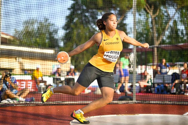 Emmy PFOUGA (Germany, asc Darmstadt, Diskuswurf) ITA, European Atheltics U18 Championships, Athletics, 18.07.2026, ITA, European Atheltics U18 Championships, Athletics, 18.07.2026, *** Emmy PFOUGA Germany, ASC Darmstadt, discus throw ITA, European Athletics U18 Championships, Athletics, July 18, 2026, ITA, European Athletics U18 Championships, Athletics, July 18, 2026, Copyright: xEibnerxPressefoto JanxPapenfussx EP_JPS