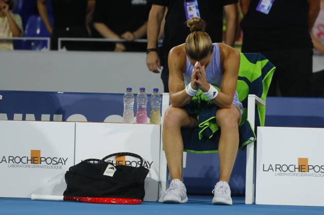 WTA, Tennis Damen 250 Vanda Pharmaceuticals Athens Open - Maria Sakkari qualified for the finals of the Vanda Pharmaceuticals Athens Open 2026, defeating Aina Korneeva in the semi-rfinals of the tournament, at Stadion sports centre. in Athens, Greece 18 July 2026.. IMAGO ONE INCH PRODUCTIONS ATHENS Greece Copyright: xONExINCHxPRODUCTIONSx 7035506