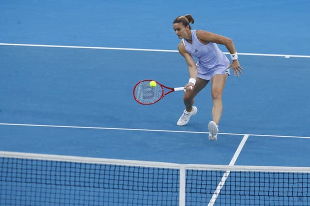 WTA, Tennis Damen 250 Vanda Pharmaceuticals Athens Open - Maria Sakkari qualified for the finals of the Vanda Pharmaceuticals Athens Open 2026, defeating Aina Korneeva in the semi-rfinals of the tournament, at Stadion sports centre. in Athens, Greece 18 July 2026.. IMAGO ONE INCH PRODUCTIONS ATHENS Greece Copyright: xONExINCHxPRODUCTIONSx 7035326