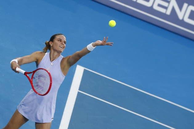 WTA, Tennis Damen 250 Vanda Pharmaceuticals Athens Open - Maria Sakkari qualified for the finals of the Vanda Pharmaceuticals Athens Open 2026, defeating Aina Korneeva in the semi-rfinals of the tournament, at Stadion sports centre. in Athens, Greece 18 July 2026.. IMAGO ONE INCH PRODUCTIONS ATHENS Greece Copyright: xONExINCHxPRODUCTIONSx 7035399