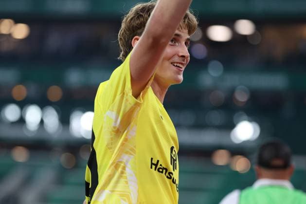 18.July.2026 – SOCCER – FRIENDLY TEST GAME(MEN) - Rapid Wien (Austria) vs HSV (Germany) Elias Lahti (HSV) close up VIENNA VIENNA, AUSTRIA – Allianz Stadion SK Rapid Wien Allianz Stadion AUSTRIA