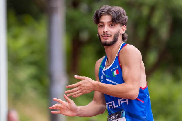 LEVERKUSEN, GERMANY - JULY 18, 2026 : Francesco Imperio (ITA Italien) gestures in the long jump during the Para Heimspiel 7.0 at Fritz Jacobi Sports Complex on July 18, 2026 in Leverkusen, Germany. Northrhine-Westphalia Germany Copyright: xAxelxKohringx