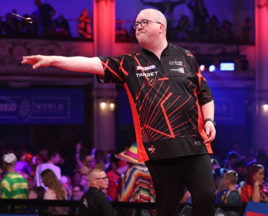 World Matchplay Darts 2026 Stephen Bunting during the 2026 World Matchplay darts at Winter Gardens, Blackpool, UK on 18 July 2026. Blackpool Winter Gardens UK Editorial use only , Copyright: xChrisxSargeantx PSI-24525-0038
