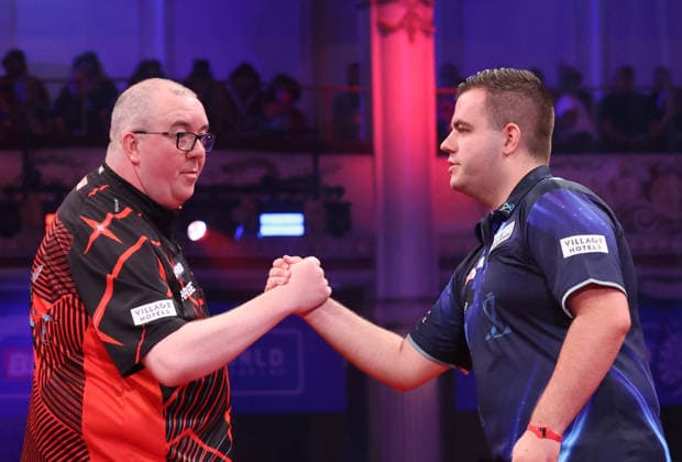 World Matchplay Darts 2026 Stephen Bunting during the 2026 World Matchplay darts at Winter Gardens, Blackpool, UK on 18 July 2026. Blackpool Winter Gardens UK Editorial use only , Copyright: xChrisxSargeantx PSI-24525-0042