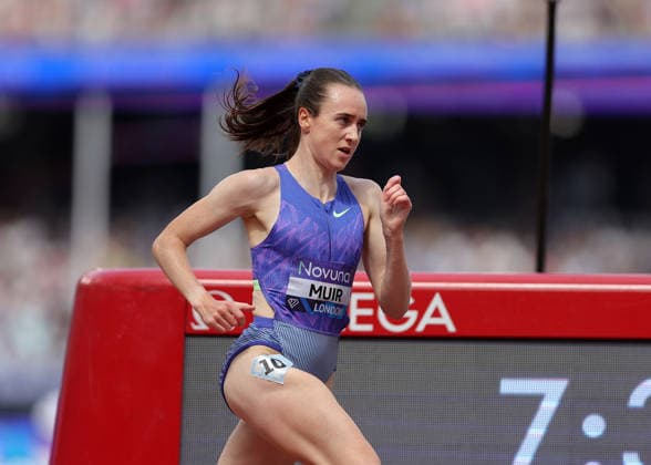 RECORD DATE NOT STATED 18th July 2026; London Stadium, London, England; 2026 Diamond League Novuna London Athletics Meet; Laura Muir of Great Britain competing in the women& x2019;s 3000m race JohnxPatrickxFletcher