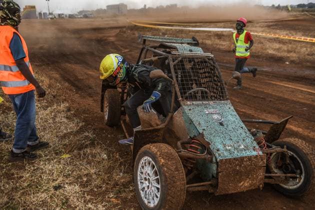 RX Fest rally championship in Kenya NAIROBI, KENYA - JULY 18: A driver competes during the RX Fest Rally Championship on a mixed-surface special track at Kasarani National Stadium in Nairobi, Kenya, on July 18, 2026. Gerald Anderson Anadolu Nairobi Kenya. Editorial use only. Please get in touch for any other usage.  Copyright: x2026xAnadoluxGeraldxAndersonx