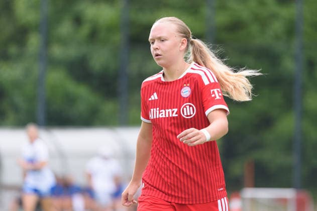 MUNICH, GERMANY - JULY 18: Eszter Reszler (2 FC Bayern Munich II) during the pre-season friendly match between Bayern Munich II and First Vienna at FC Bayern Campus on July 18, 2026 in Munich, Germany (Photo by Sven Beyrich Sports Press Photo)  Copyright: xSvenxBeyrich SportsxPressxPhotox Sportspressphoto_SPR192744