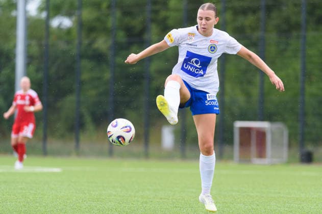 MUNICH, GERMANY - JULY 18: Leonie Gebert (29 First Vienna) during the pre-season friendly match between Bayern Munich II and First Vienna at FC Bayern Campus on July 18, 2026 in Munich, Germany (Photo by Sven Beyrich Sports Press Photo)  Copyright: xSvenxBeyrich SportsxPressxPhotox Sportspressphoto_SPR192756