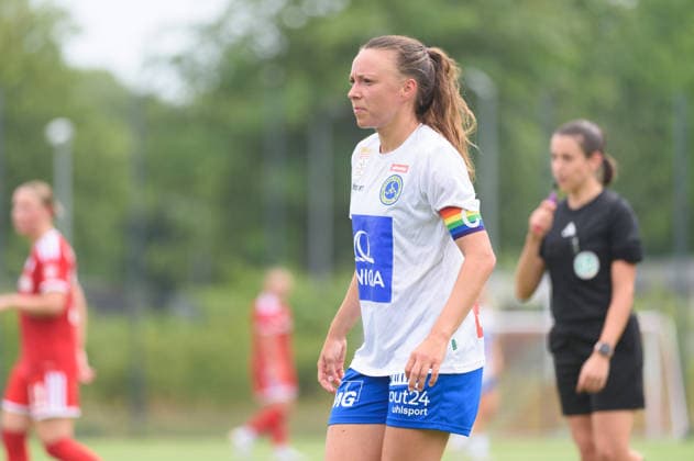 MUNICH, GERMANY - JULY 18: Viktoria Hahn (21 First Vienna) during the pre-season friendly match between Bayern Munich II and First Vienna at FC Bayern Campus on July 18, 2026 in Munich, Germany (Photo by Sven Beyrich Sports Press Photo)  Copyright: xSvenxBeyrich SportsxPressxPhotox Sportspressphoto_SPR192766