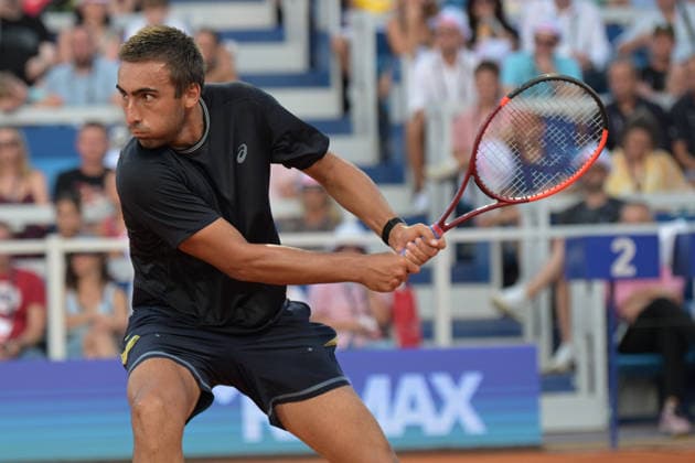 IPA86789930 - Daniel Merida (ESP) during the ATP, Tennis Herren - Plava Laguna Croatia Open in Umag - Merida vs. Dzumhur, International Tennis Match in Umag, Croatia, July 18, 2026  Copyright: xMarcoxTodaro IPAxSportx xx 86789930