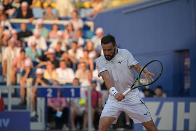 IPA86789937 - Damir Dzumhur (BHI) during the ATP, Tennis Herren - Plava Laguna Croatia Open in Umag - Merida vs. Dzumhur, International Tennis Match in Umag, Croatia, July 18, 2026  Copyright: xMarcoxTodaro IPAxSportx xx 86789937