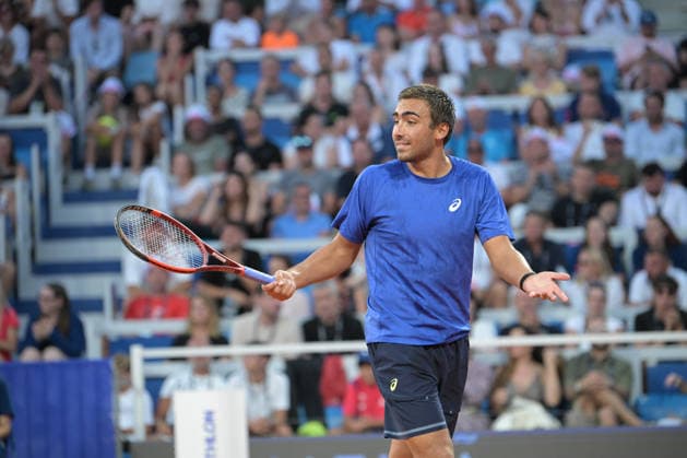 IPA86789947 - Daniel Merida (ESP) during the ATP, Tennis Herren - Plava Laguna Croatia Open in Umag - Merida vs. Dzumhur, International Tennis Match in Umag, Croatia, July 18, 2026  Copyright: xMarcoxTodaro IPAxSportx xx 86789947