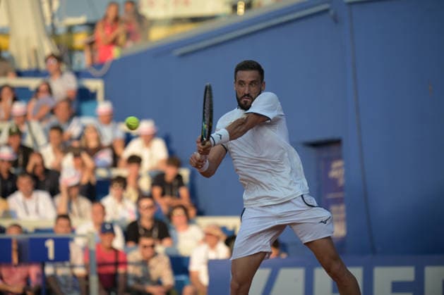 IPA86789953 - Damir Dzumhur (BHI) during the ATP, Tennis Herren - Plava Laguna Croatia Open in Umag - Merida vs. Dzumhur, International Tennis Match in Umag, Croatia, July 18, 2026  Copyright: xMarcoxTodaro IPAxSportx xx 86789953
