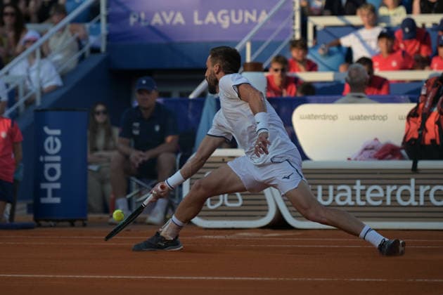 IPA86789957 - Damir Dzumhur (BHI) during the ATP, Tennis Herren - Plava Laguna Croatia Open in Umag - Merida vs. Dzumhur, International Tennis Match in Umag, Croatia, July 18, 2026  Copyright: xMarcoxTodaro IPAxSportx xx 86789957