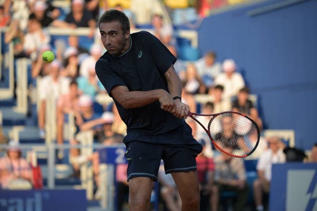 IPA86789965 - Daniel Merida (ESP) during the ATP, Tennis Herren - Plava Laguna Croatia Open in Umag - Merida vs. Dzumhur, International Tennis Match in Umag, Croatia, July 18, 2026  Copyright: xMarcoxTodaro IPAxSportx xx 86789965