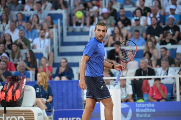 IPA86789968 - Daniel Merida (ESP) during the ATP, Tennis Herren - Plava Laguna Croatia Open in Umag - Merida vs. Dzumhur, International Tennis Match in Umag, Croatia, July 18, 2026  Copyright: xMarcoxTodaro IPAxSportx xx 86789968