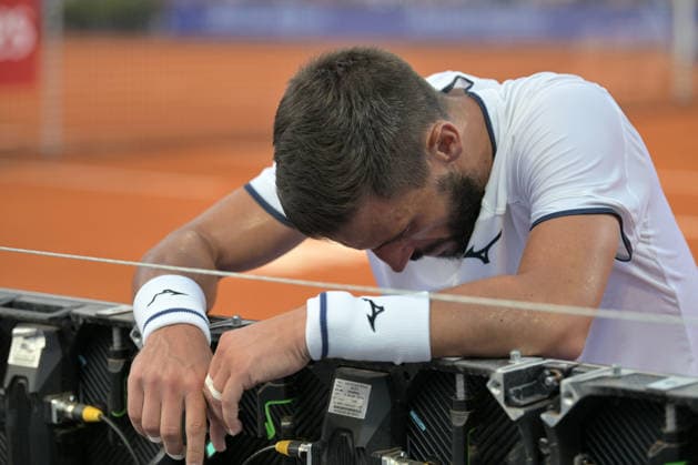 IPA86789970 - Damir Dzumhur (BHI) during the ATP, Tennis Herren - Plava Laguna Croatia Open in Umag - Merida vs. Dzumhur, International Tennis Match in Umag, Croatia, July 18, 2026  Copyright: xMarcoxTodaro IPAxSportx xx 86789970