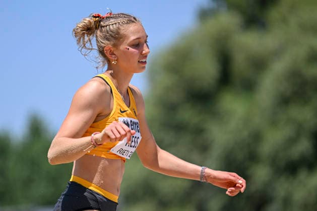 U18-Europameisterschaften Leichtathletik, Rieti Italien Teresie Hess (GER SG Schorndorf 1846, Weitsprung, U18-Europameisterschaften Leichtathletik, Rieti Italien *** U18 European Athletics Championships, Rieti, Italy; Teresie Hess (GER, SG Schorndorf 1846), long jump; U18 European Athletics Championships, Rieti, Italy Copyright: xBEAUTIFULxSPORTS DecaxText&Bildx