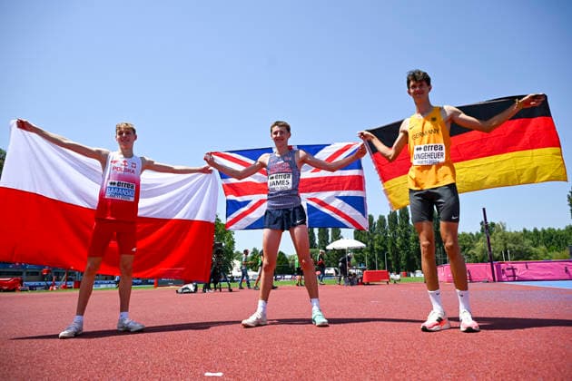 U18-Europameisterschaften Leichtathletik, Rieti Italien Jan Ungeheuer (GER Turnklub Grevenbroich), Hochsprung, U18-Europameisterschaften Leichtathletik, Rieti Italien *** U18 European Athletics Championships, Rieti, Italy; Jan Ungeheuer (GER), Grevenbroich Gymnastics Club, high jump, U18 European Athletics Championships, Rieti, Italy Copyright: xBEAUTIFULxSPORTS DecaxText&Bildx