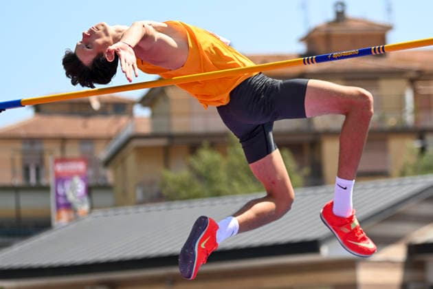 U18-Europameisterschaften Leichtathletik, Rieti Italien Jan Ungeheuer (GER Turnklub Grevenbroich), Hochsprung, U18-Europameisterschaften Leichtathletik, Rieti Italien *** U18 European Athletics Championships, Rieti, Italy; Jan Ungeheuer (GER), Grevenbroich Gymnastics Club, high jump, U18 European Athletics Championships, Rieti, Italy Copyright: xBEAUTIFULxSPORTS DecaxText&Bildx
