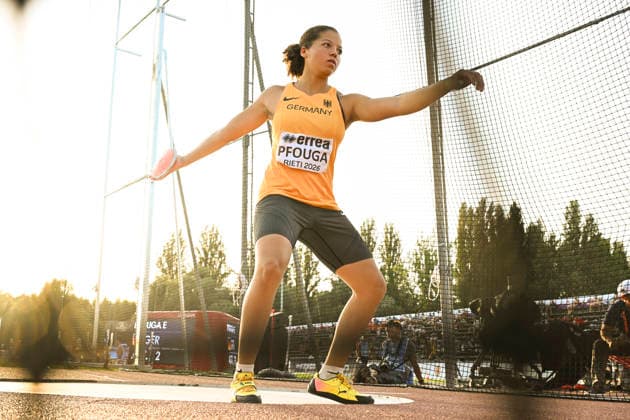 U18-Europameisterschaften Leichtathletik, Rieti Italien Emmy Pfouga (GER ASC Darmstadt), Diskuswurf, U18-Europameisterschaften Leichtathletik, Rieti Italien *** U18 European Athletics Championships, Rieti, Italy; Emmy Pfouga (GER, ASC Darmstadt), discus throw, U18 European Athletics Championships, Rieti, Italy Copyright: xBEAUTIFULxSPORTS DecaxText&Bildx