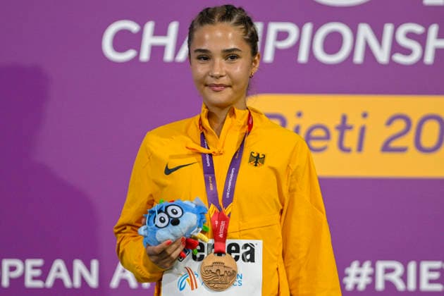 Mila KLEIN (Germany, Berliner SV 1892, 1.500m) ITA, European Atheltics U18 Championships, Athletics, 18.07.2026, ITA, European Atheltics U18 Championships, Athletics, 18.07.2026, *** Mila KLEIN, Germany, Berliner SV 1892, 1,500m, Italy, European Athletics U18 Championships, Athletics, July 18, 2026, ITA, European Athletics U18 Championships, Athletics, July 18, 2026, Copyright: xx