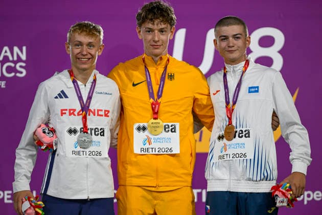 Jonathan HUMMEL (Germany, LG Leinfelden-Echterdingen, Stabhochsprung) ITA, European Atheltics U18 Championships, Athletics, 18.07.2026, ITA, European Atheltics U18 Championships, Athletics, 18.07.2026, *** Jonathan HUMMEL, Germany, LG Leinfelden Echterdingen, Pole Vault, ITA, European Athletics U18 Championships, Athletics, July 18, 2026, ITA, European Athletics U18 Championships, Athletics, July 18, 2026, Copyright: xx