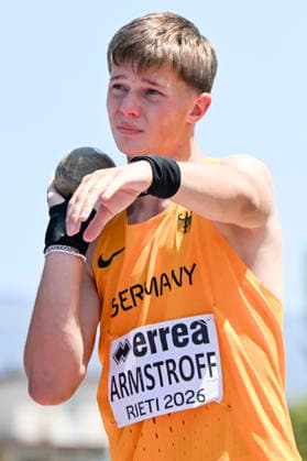 U18-Europameisterschaften Leichtathletik, Rieti Italien Vincent Armstroff (GER SV Halle), Kugelstossen, Zehnkampf, U18-Europameisterschaften Leichtathletik, Rieti Italien *** U18 European Athletics Championships, Rieti, Italy; Vincent Armstroff (GER, SV Halle), shot put, decathlon, U18 European Athletics Championships, Rieti, Italy Copyright: xBEAUTIFULxSPORTS DecaxText&Bildx