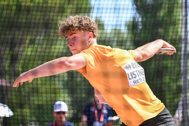 U18-Europameisterschaften Leichtathletik, Rieti Italien Lance Listner (GER LAC Erdgas Chemnitz), Diskuswurf, U18-Europameisterschaften Leichtathletik, Rieti Italien *** U18 European Athletics Championships, Rieti, Italy; Lance Listner (GER LAC Erdgas Chemnitz), discus throw; U18 European Athletics Championships, Rieti, Italy Copyright: xBEAUTIFULxSPORTS DecaxText&Bildx