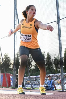 U18-Europameisterschaften Leichtathletik, Rieti Italien Emmy Pfouga (GER ASC Darmstadt), Diskuswurf, U18-Europameisterschaften Leichtathletik, Rieti Italien *** U18 European Athletics Championships, Rieti, Italy; Emmy Pfouga (GER, ASC Darmstadt), discus throw; U18 European Athletics Championships, Rieti, Italy Copyright: xBEAUTIFULxSPORTS DecaxText&Bildx
