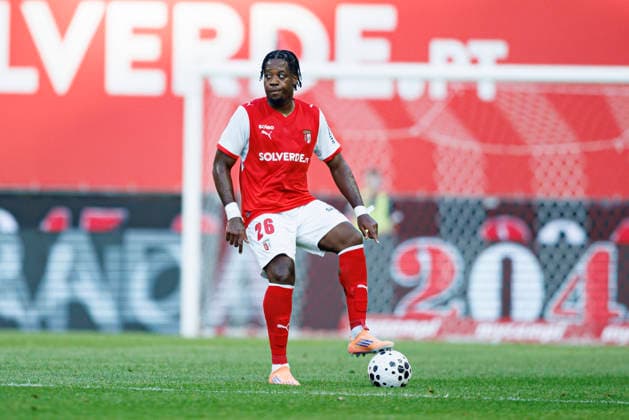 Bright Arrey-Mbi seen during International Friendly, Länderspiel, Nationalmannschaft game between teams of SC Braga and Celta de Vigo (Luis Santos Ball Raw Images) Braga Estadio Municipal de Braga Portugal Copyright: xLuisxSantosx luissantos_braga_celta_2627_2-79