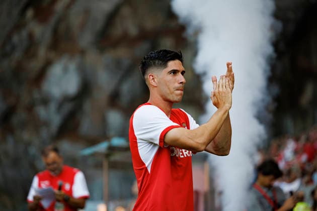 Fran Navarro seen during International Friendly, Länderspiel, Nationalmannschaft game between teams of SC Braga and Celta de Vigo (Luis Santos Ball Raw Images) Braga Estadio Municipal de Braga Portugal Copyright: xLuisxSantosx luissantos_braga_celta_2627_2