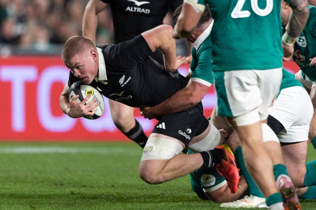 All Blacks loose forward Anton Segner during the Nations Championship - New Zealand All Blacks v Ireland at Eden Park, Auckland, New Zealand - on Saturday 18 July 2026. Photo credit: Brett Phibbs z Auckland New Zealand Copyright: xBrettxPhibbsx xx