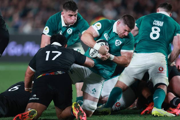 Nick Timoney of Ireland during the Nations Championship match between the New Zealand All Blacks and Ireland, New Zealand All Blacks v Ireland, 2026 Nations Championship rugby union match at Eden Park Stadium, Auckland, New Zealand on Saturday 18 July 2026. Photo: Craig Butland Auckland New Zealand Copyright: xx