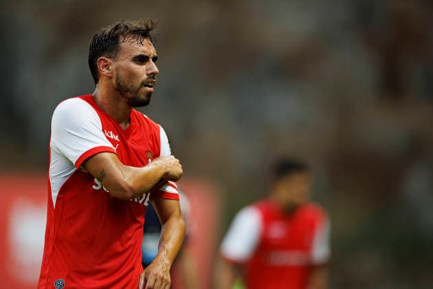 Ricardo Horta seen during International Friendly, Länderspiel, Nationalmannschaft game between teams of SC Braga and Celta de Vigo (Luis Santos Ball Raw Images) Braga Estadio Municipal de Braga Portugal Copyright: xLuisxSantosx luissantos_braga_celta_2627_3-21